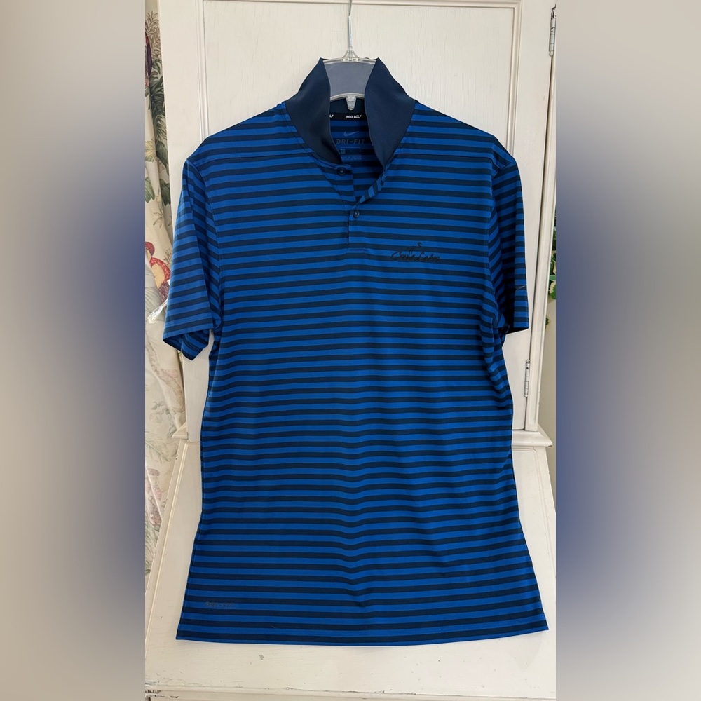 Nike Golf dri-fit Polo from Crane Lakes blue:black size medium